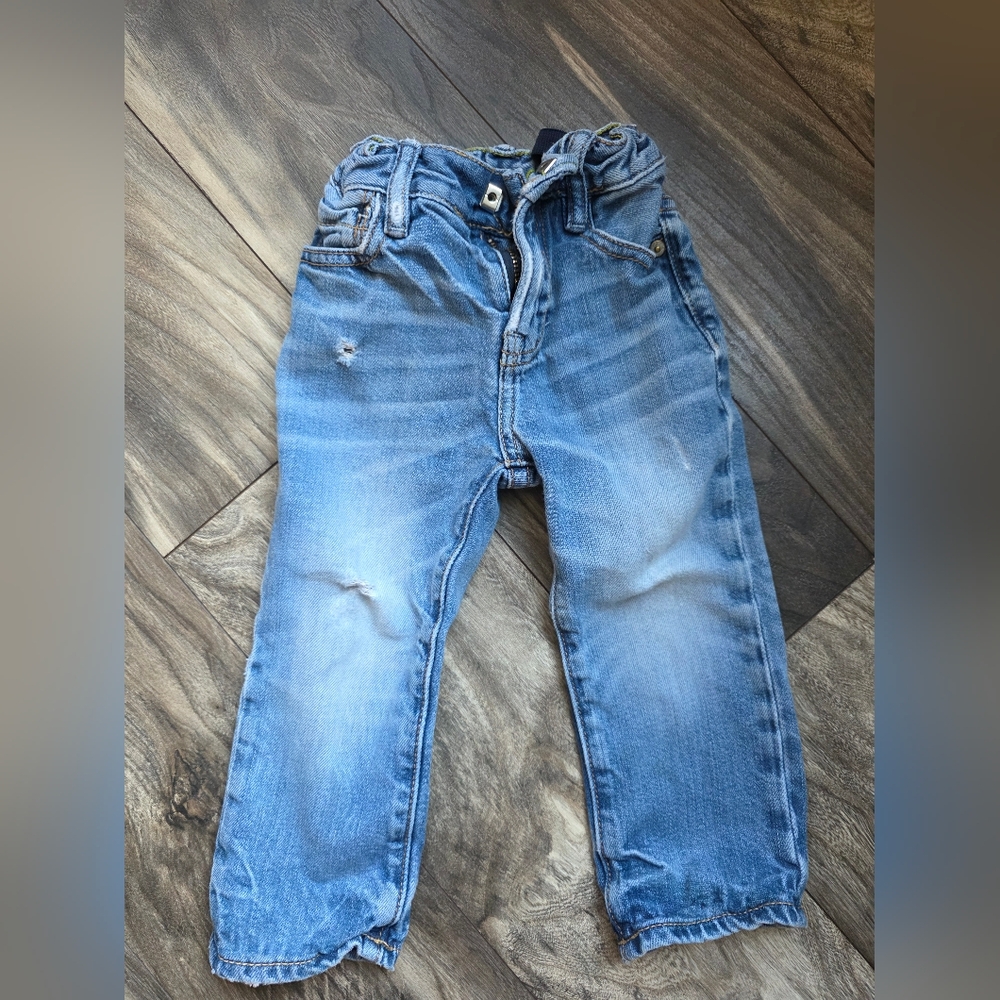 GAP Distressed Straight Jeans